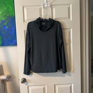 Athleta Uptempo II Hoodie Sweatshirt Black Heather